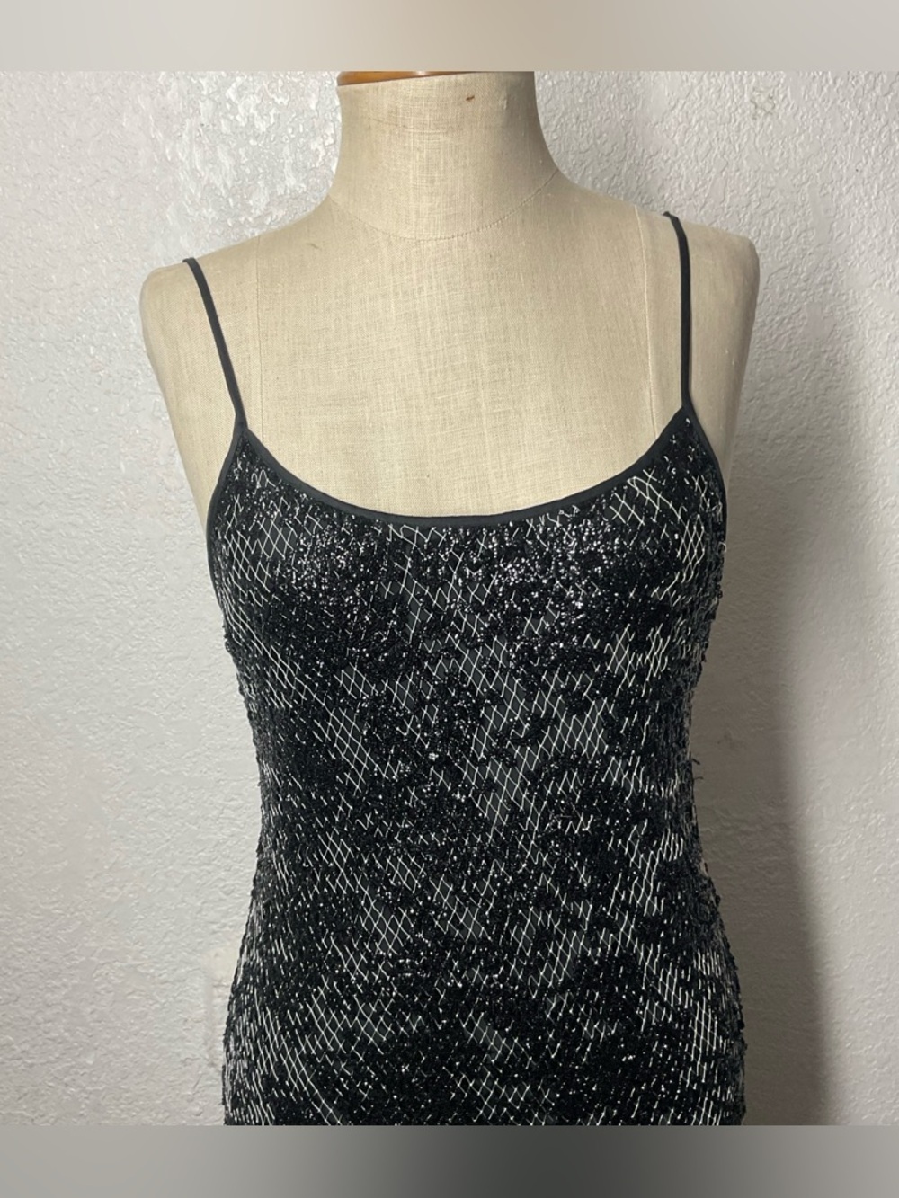 Rachel Comey Black and Silver Sequin Maxi Dress S - Picture 4 of 11
